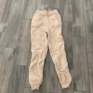 Weekend stories tan sweater pants
